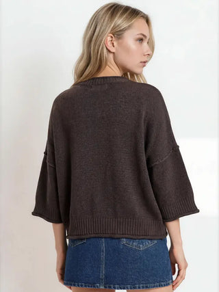 Espresso Ease Sweater Top