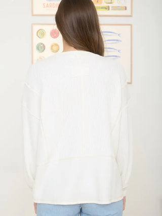 Ivory Waffle Top