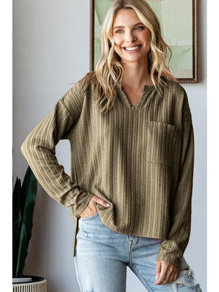 Say The Least Olive Top