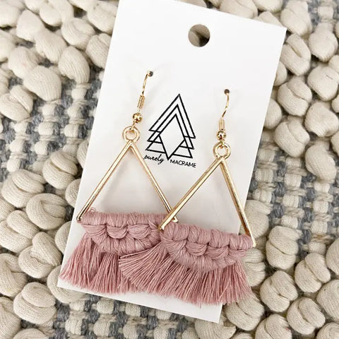 Dusty Rose Gold Triangles