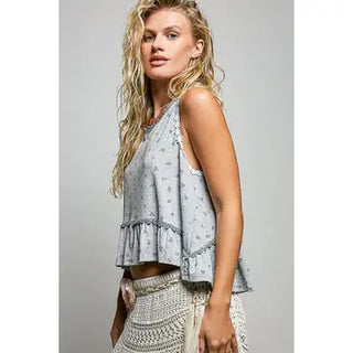 Stella Grey Floral Tank