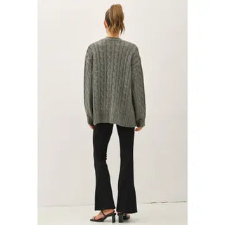 Megan Spruce Chunky Cardigan