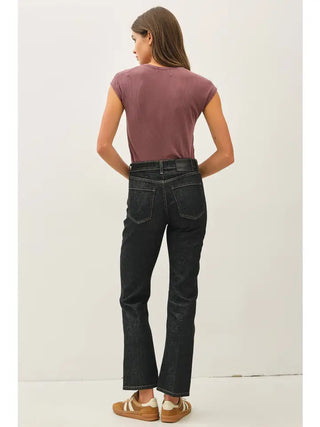 Mauve Over Ribbed Tee
