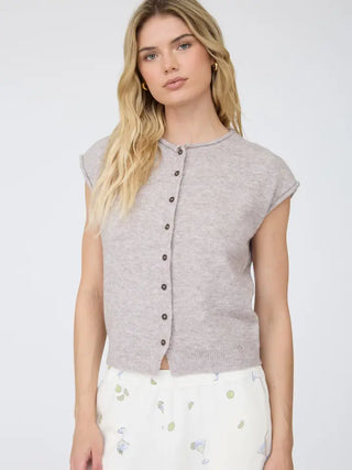 Dove Gray Cardigan Vest