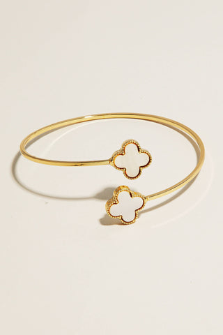 Pearl Clover Open Cuff