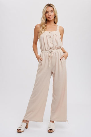 Fashionable Oatmeal Jumpsuit