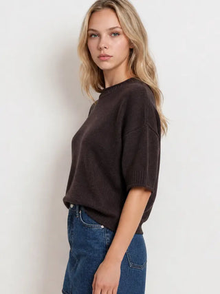 Espresso Ease Sweater Top