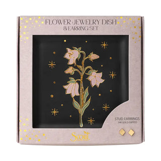 Flower Dish & Stud Earring
