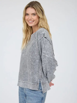 Cloudy Days Mineral Wash Pullover