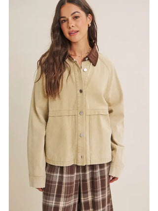 Beige Grove Denim Jacket