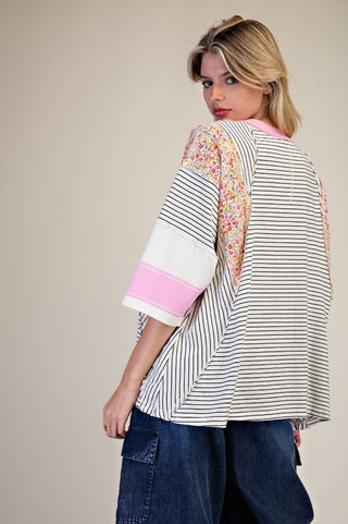 Les Pink Stripes Top