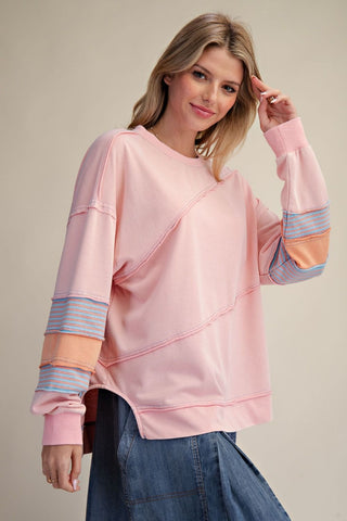 Candy Coral Washed Top