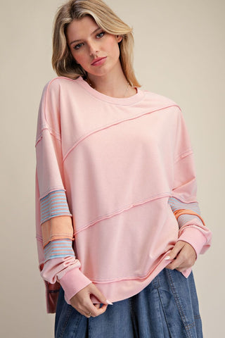 Candy Coral Washed Top