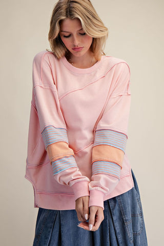 Candy Coral Washed Top