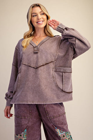 Mocha Mood Washed Pullover