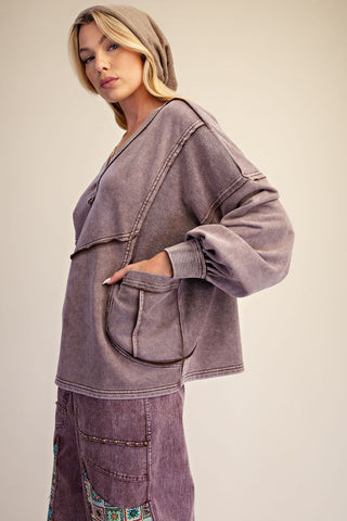 Mocha Mood Washed Pullover