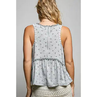 Stella Grey Floral Tank