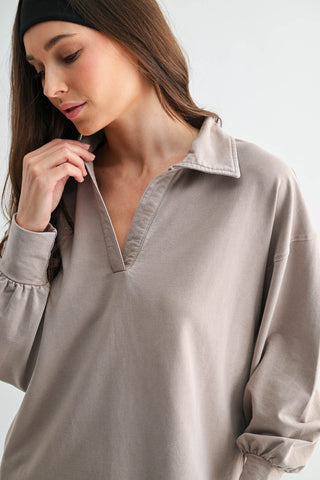Sunfade Taupe Pullover