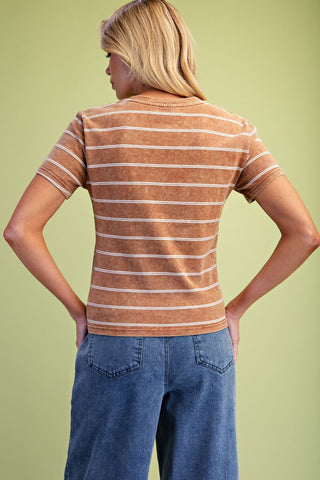 Cinnamon Sugar Stripe Tee