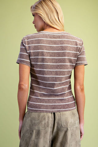 Mocha Stripe Tee