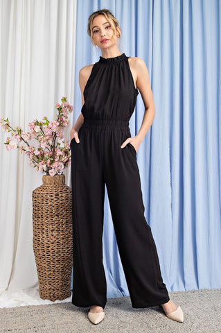 Black Standing Out Jumpsuit
