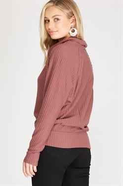 Red Bean Thermal Knit Top